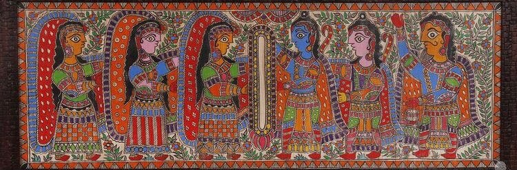 Ram Vivah -1 Madhubani Painting