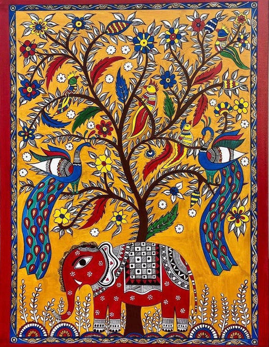 Fusion of Madhubani ~ Kalamkari