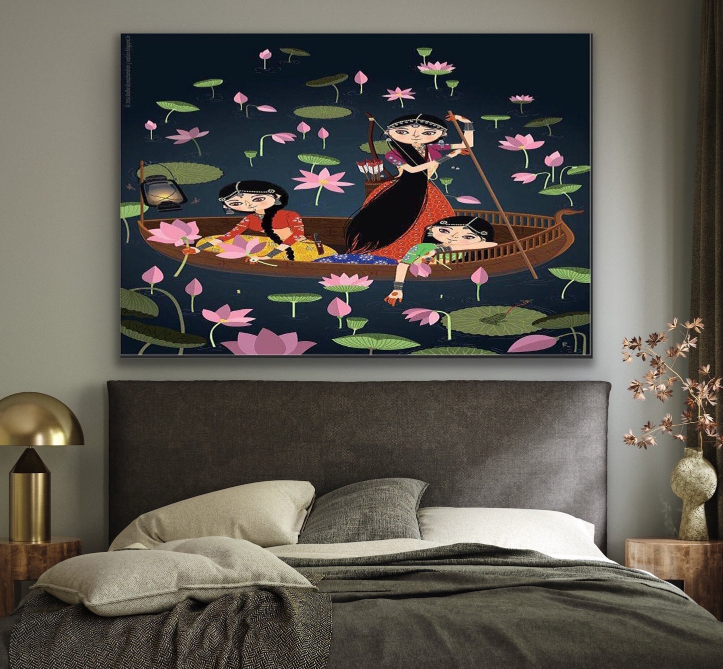 Sailing in same boat! Canvas Painting