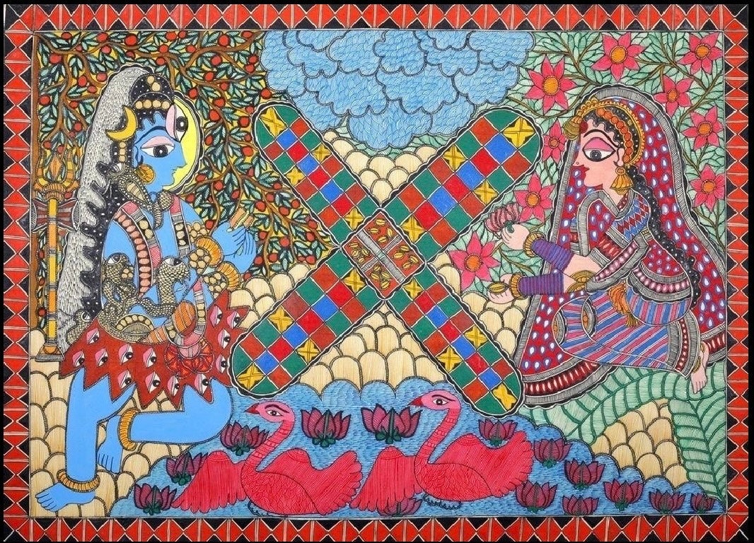 Playing CHAUSAR~ SHIV PARVATI